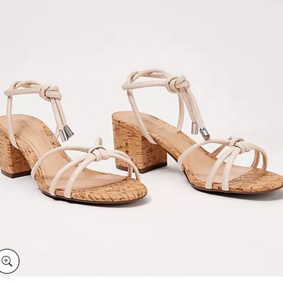 LAST CHANCE Schutz Cork Mid-Heeled Sandals - Suzy - Picture 1 of 3